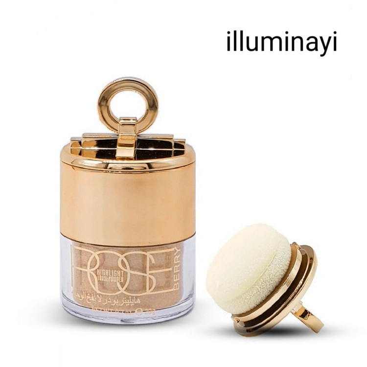 هایلایتر انگشتری سلطنتی اصل در چهار رنگ پودری مارک رزبری به همراه پدر مخصوص rose berry