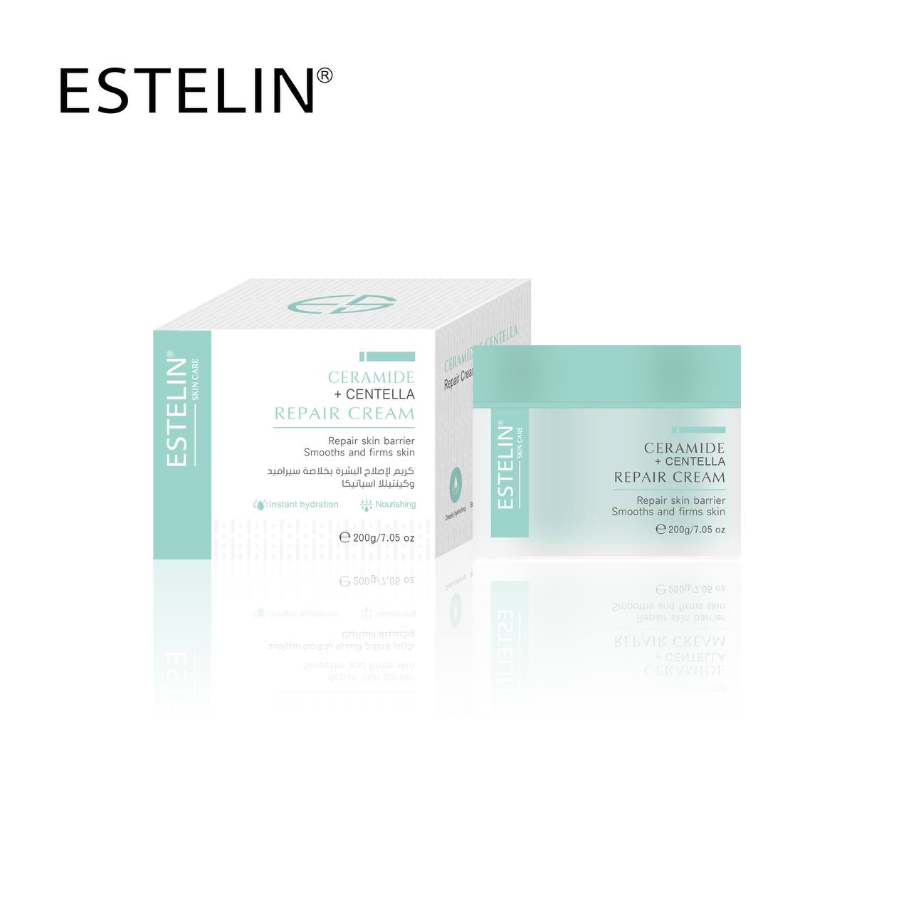 کرم ترمیم‌کننده استلین Estelin Ceramide + Centella Repair Cream _ اورجینال