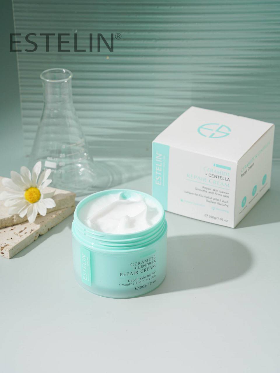 کرم ترمیمکننده استلین Estelin Ceramide + Centella Repair Cream _ اورجینال