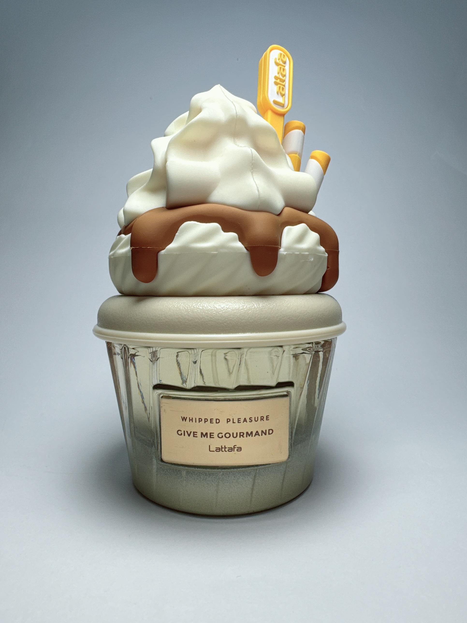 ادکلن بستنی لطافه زرد گیو می گورمند طرح ویپد پلژر Lattafa whipped pleasure give me gourmand 75 میل اماراتی