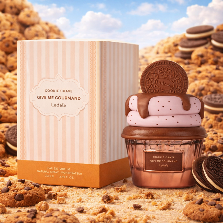 ادکلن بستنی لطافه Lattafa گیو می گورمند کوکی کریو۷۵ میل اماراتی cookie crave give me gourmannd