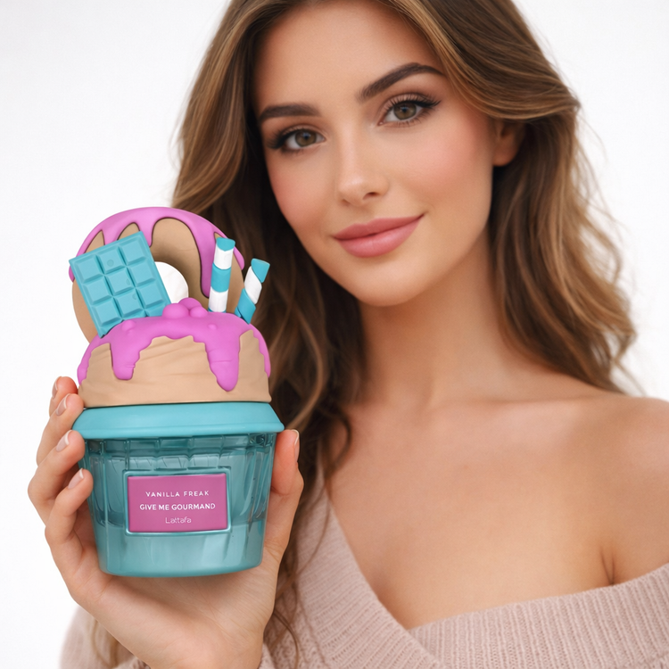 ادکلن بستنی لطافه مدل وانیلا فریک Lattafa طرح ۷۵ میلVanilla freak give me gourmand اماراتی۷۵میل