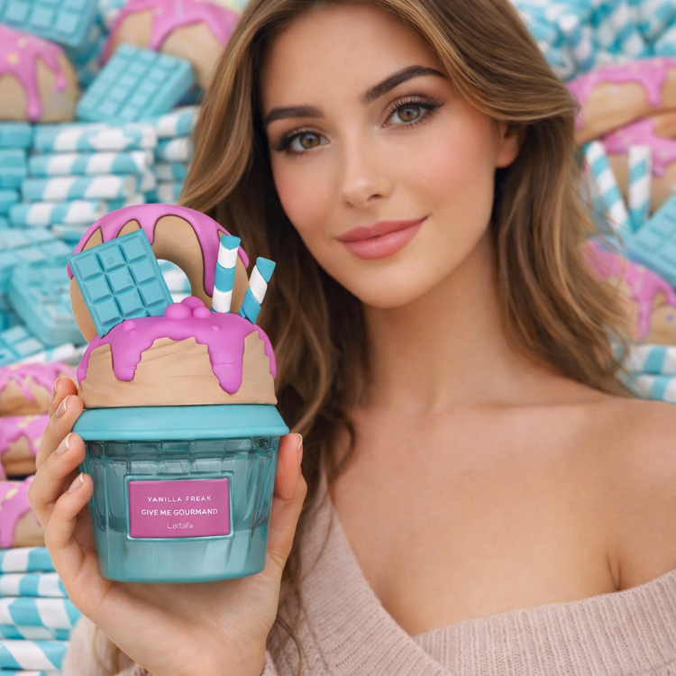 ادکلن بستنی لطافه مدل وانیلا فریک Lattafa طرح ۷۵ میلVanilla freak give me gourmand اماراتی۷۵میل