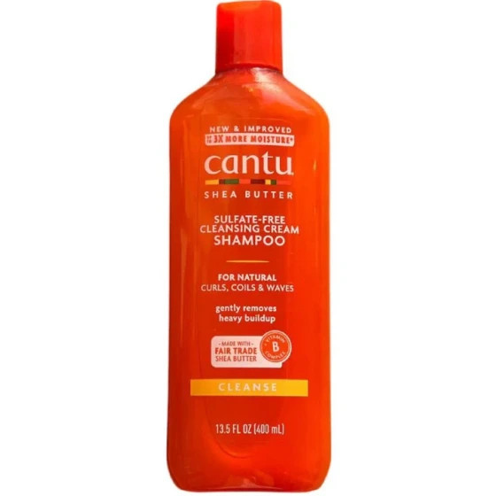شامپو ۴۰۰میل مناسب انواع موهای فر و فاقد سولفات با عصاره شی باتر اصل کنتو(کانتو) shea butter cantu