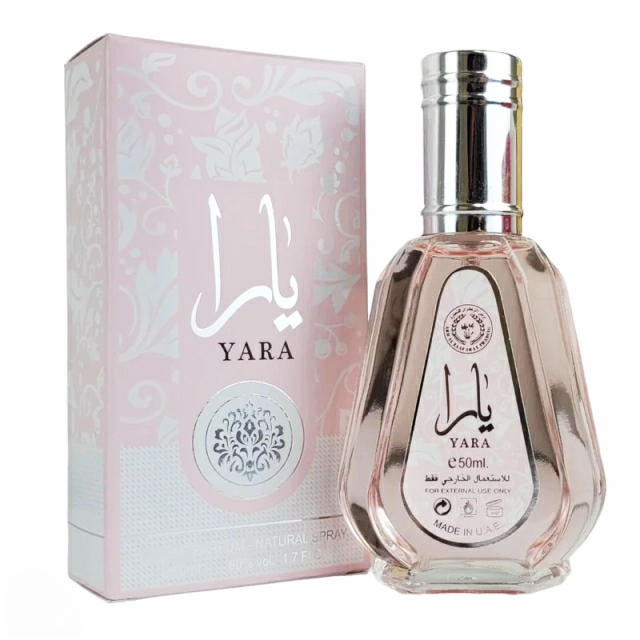 ادوپرفیوم عطر یارا پنجاه میل (ارض الزعفران)yara  ادکلن جیبی در چهار رایحه(ورق بزنین)