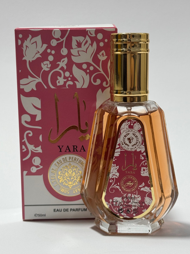 ادوپرفیوم عطر یارا پنجاه میل (ارض الزعفران)yara ادکلن جیبی در چهار رایحه(ورق بزنین)