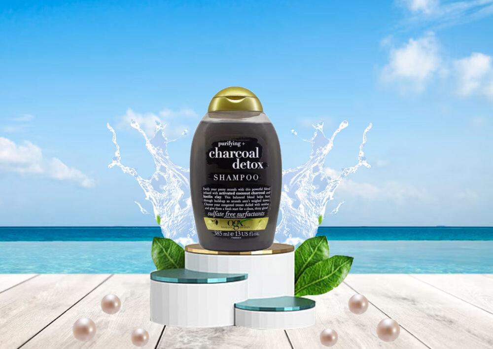 شامپو پاکسازی موی سر او جی ایکس مدل زغال OGX Charcoal detox