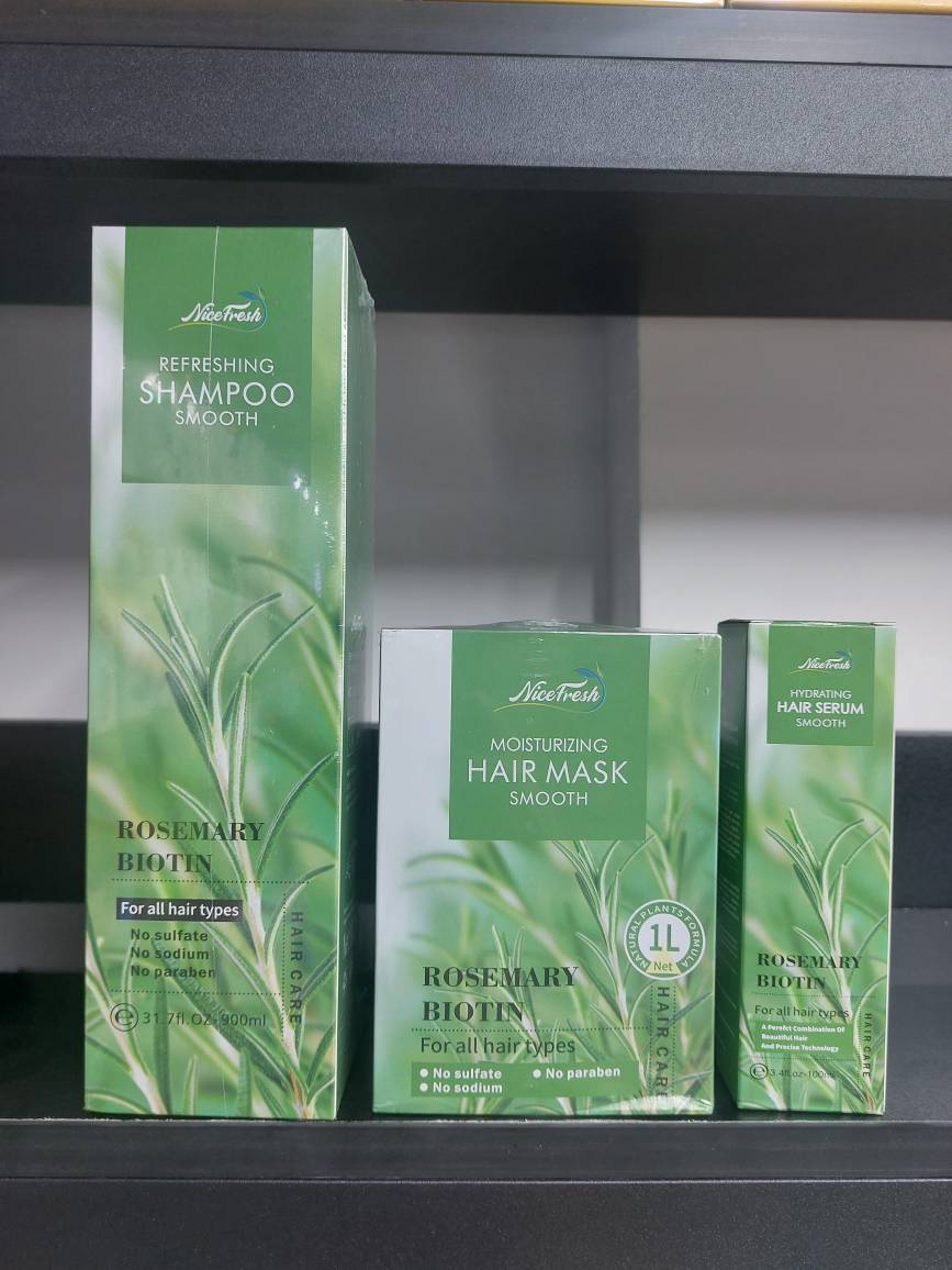 پک مراقبت از مو رزماری بیوتین NiceFresh | شامپو، ماسک و سرم مو