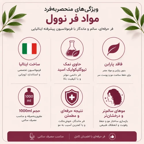 مواد فر نوول شماره ۱ _ مخصوص موهای معمولی