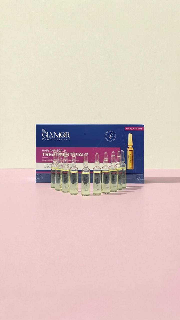 ویال تقویت و ضد ریزش مو بیو گلامور Bio Glamor Hair & Scalp Treatment Vials | پک 10 عددی 13 میلیلیتری