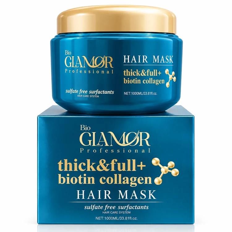 ماسک مو بیو گلامور پروفشنال Biotin Collagen حجم ۱۰۰۰ میلی‌لیتر
