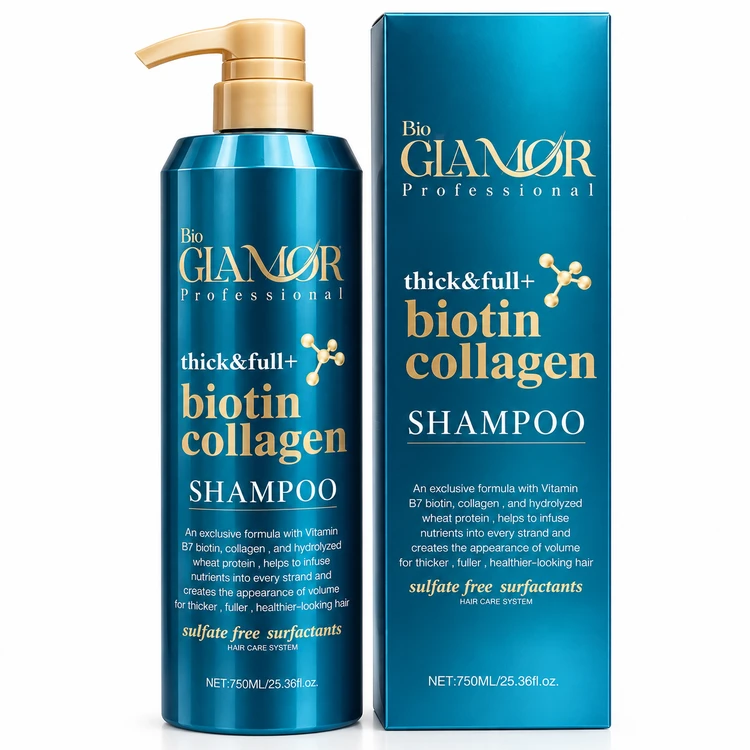 شامپو بیو گلامور پروفشنال Biotin Collagen حجم ۷۵۰ میلی‌لیتر